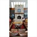 Living Room Fireplace in Whistler Chalet